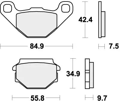Express Levering SBS - 684HF BRAKE PADS ORGANIC - Brake Pads - STREET