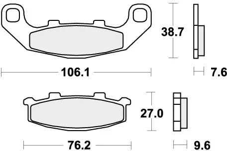 Lage Kosten SBS - 615RQ BRAKE PADS ORGANIC RACING - Brake Pads - ROAD RACING