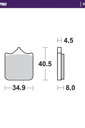 Favoriet MOTO MASTER - 407506 - Brake Pads - Carbon Racing