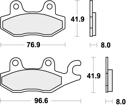 Trendy SBS - 638DS-1 - Brake Pads - Sinter Racing