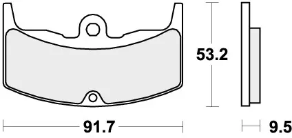 Professioneel SBS - 571HF BRAKE PADS ORGANIC - Brake Pads - STREET