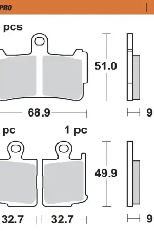 MOTO MASTER - 407401 - Brake Pads - Sinter Modern