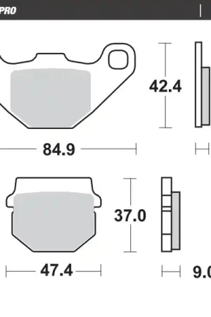 MOTO MASTER - 409904 - Brake Pads - Ceramic Street Nieuw Model