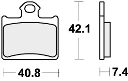 SBS - 872SI BRAKE PADS SINTER - Brake Pads - OFF ROAD Origineel