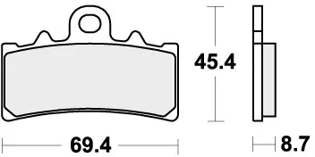 SBS - 877HF BRAKE PADS ORGANIC - Brake Pads - STREET Koop Vandaag