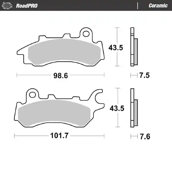 MOTO MASTER - 413604 - Brake Pads - Ceramic Street Tijdelijk Beschikbaar