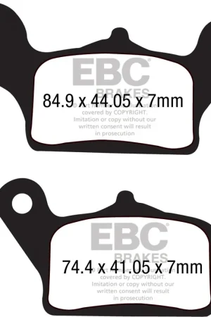 Betaalbaar EBC - SFAC708 - Brake Pads - Carbon Scooter Pads