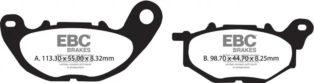 EBC - SFA705HH - Brake Pads - Geschikt voor Yamaha X-max en YP 125 Gratis Verzending