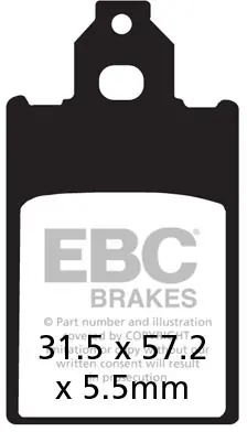 Plaats Bestelling EBC - SFA116 - Brake Pads - Organic Scooter Brake Pads