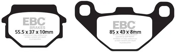 Handgemaakt EBC - SFAC067 - Brake Pads - Carbon Scooter