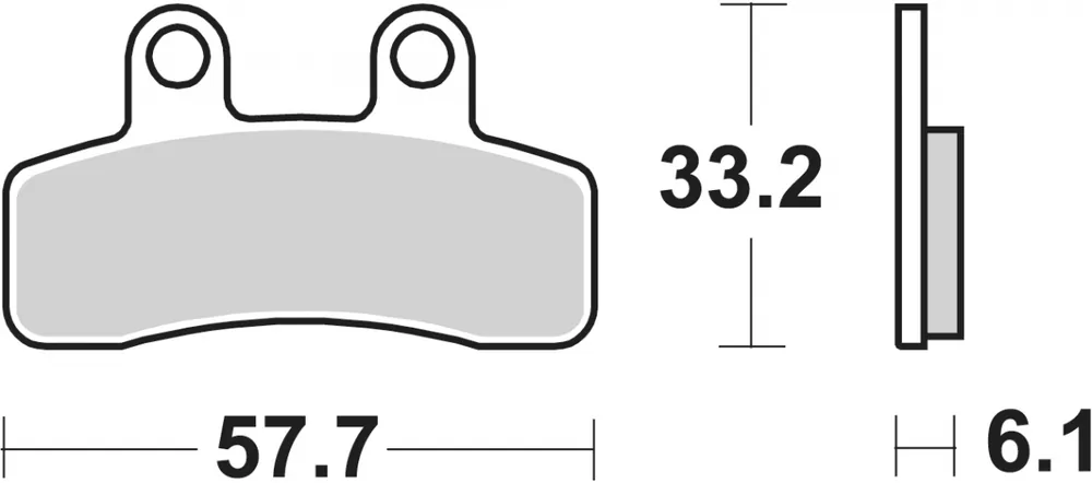 Gecertificeerd SBS - 211CT BRAKE PADS ORGANIC - Brake Pads - Voor scooters