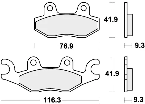 SBS - 878HF BRAKE PADS ORGANIC - Brake Pads - STREET Handgemaakt