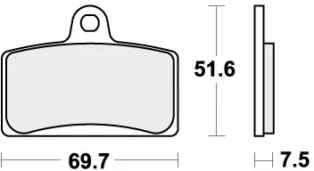 SBS - 821HF BRAKE PADS ORGANIC - Brake Pads - STREET Superprijs