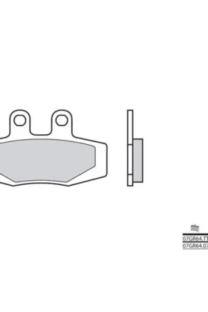BREMBO - 07GR6407 - Brake Pads - Organic Genuine Laatste Kans