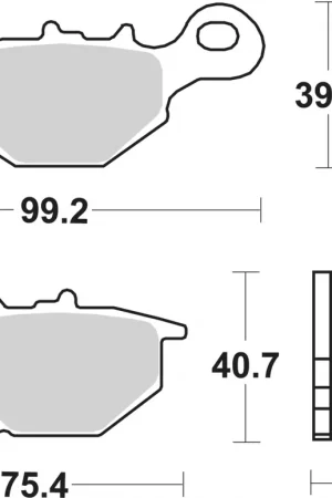 Exclusief SBS - 122CT - Brake Pads - Organisch