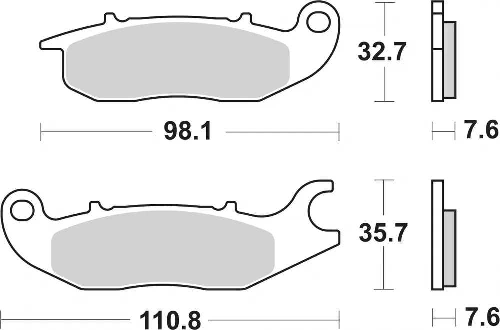 SBS - 180HF - Brake Pads - Organisch voor straatgebruik Laatste Versie