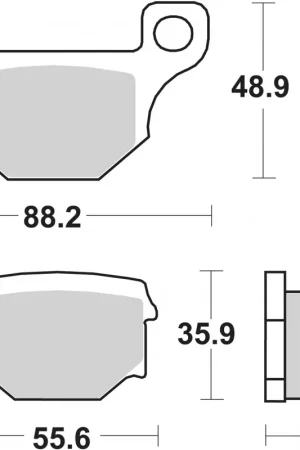 Alleen Vandaag SBS - 203CT BRAKE PADS ORGANIC - Brake Pads - Voor scooters