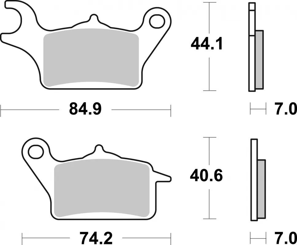 SBS - 236HF - Brake Pads - Organic en geschikt voor straatgebruik Gratis Retour