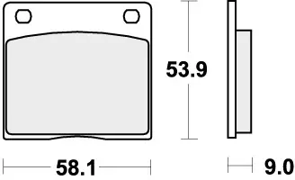 SBS - 512H.CT - Brake Pads - Organic - STREET Exclusieve Aanbieding