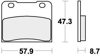 SBS - 578HF - Brake Pads - Organic Street Betaalbaar