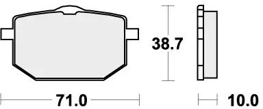 Authentiek SBS - 596HS BRAKE PADS SINTER - Brake Pads - STREET