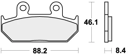 Voordeelprijs SBS - 600HF - Brake Pads - Organic