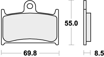 SBS - 624RST BRAKE PADS SINTER SPORT - Brake Pads - Sinter Sport Nieuwe Collectie