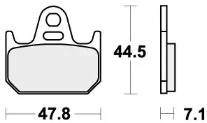 Populair SBS - 659HF - Brake Pads - Organic - Street