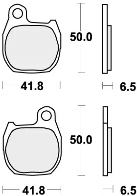 Modern SBS - 664HF BRAKE PADS ORGANIC - Brake Pads - STREET