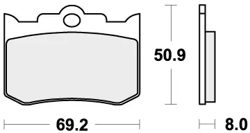 Gratis Retour SBS - 678HHS - Brake Pads - Sinter