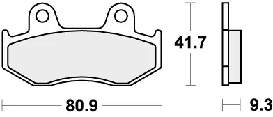 SBS - 709RSI BRAKE PADS SINTER RACING - Brake Pads - Off Road Racing Snelle Levering