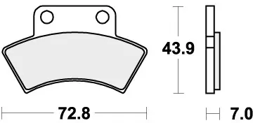 Populair SBS - 717SI BRAKE PADS SINTER - Brake Pads - OFF ROAD