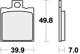 SBS - 737HCT - Brake Pads - Organic Beperkt Aanbod