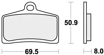 SBS - 739H.LS - Brake Pads - STREET Laatste Versie