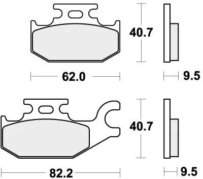 SBS - 754PSI BRAKE PADS SINTER - Remblokken - Sinter Laatste Versie