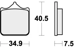 SBS - 762RST - Brake Pads - SINTER SPORT Exclusieve Aanbieding