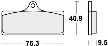 Alleen Vandaag SBS - 785DC - Brake Pads - Organic Racing voor Road Racing