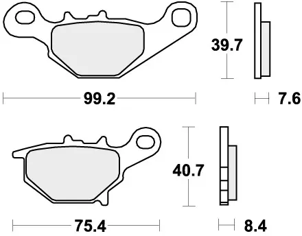 SBS - 820SI BRAKE PADS SINTER - Brake Pads - OFF ROAD Lage Prijs
