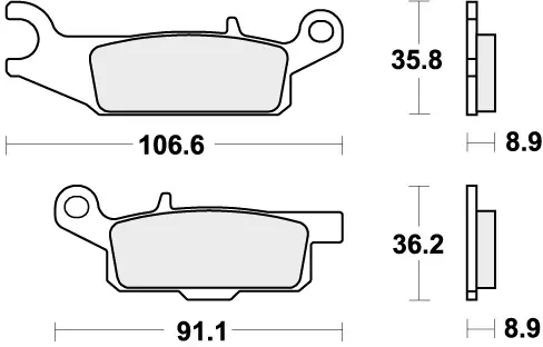 SBS - 851RSI BRAKE PADS SINTER RACING - Brake Pads - Off Road Racing Tijdelijk Beschikbaar