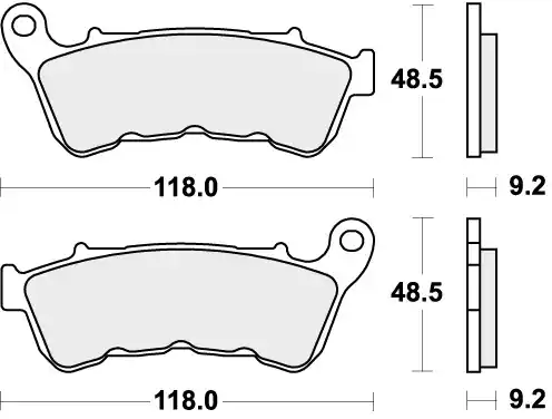 Weekendaanbieding SBS - 934H.CT - Brake Pads - Organic STREET