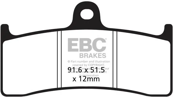 EBC - EPFA249HH EXTREME PRO HH BRAKE PADS - Hoge prestaties - Betrouwbaar Goedkoop