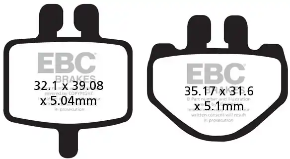 Hoge Kwaliteit EBC - FA485TT - Brake Pads - Organisch