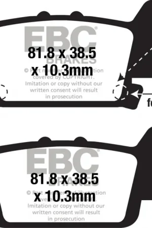 Superprijs EBC - FA703R - Brake Pads - Sintered R