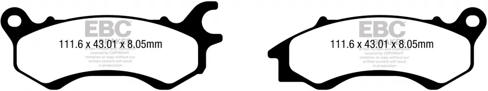 EBC - SFAC709 - Brake Pads - Carbon Remblokken Hoge Kwaliteit