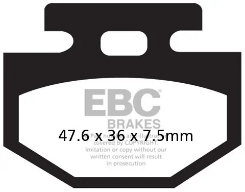 Handgemaakt EBC - SFA176 - Brake Pads - Organic