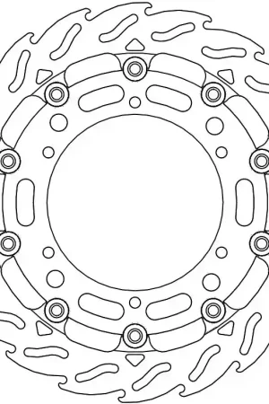 MOTO MASTER - FLAME 5,5MM RACING SERIES - Brake Discs - FLOATING ALU DISC 300 Finale Uitverkoop