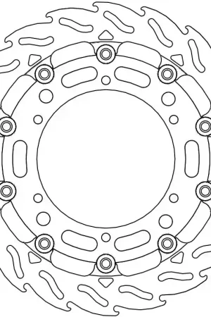 MOTO MASTER - FLAME 5,5MM RACING SERIES - Brake Discs - FLOATING ALU DISC 300 Gereduceerde Prijs