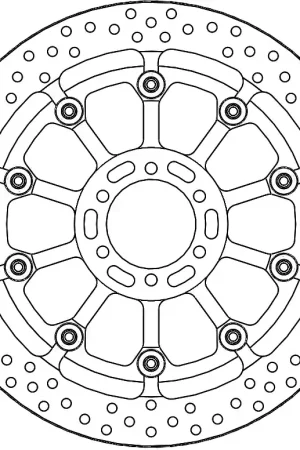MOTO MASTER - HALO T-FLOATER ALU DISC 320 - Brake Discs - Voor Race Gebruik Lage Prijs