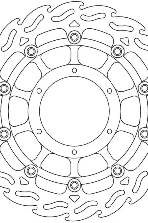 Populair MOTO MASTER - FLAME FLOAT ALU DISC 296 - Brake Discs - Remschijf