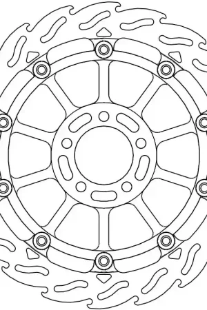 Veilige Betaling MOTO MASTER - FLAME 5,5MM RACING SERIES - Brake Discs - FLOATING ALU OFFSET DISC 320